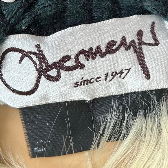 Vintage Obermeyer Floral Fair Isle Wool Ski Sweater Mock Neck Medium - Picture 8 of 8